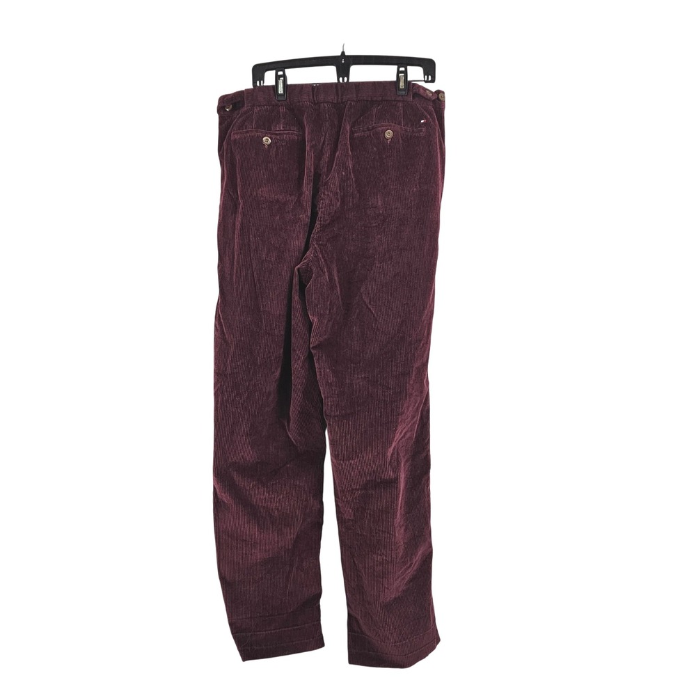 Tommy Hilfiger Wide Whale Burgundy Corduroy‎ Mens Dress Pants Trousers Size 36